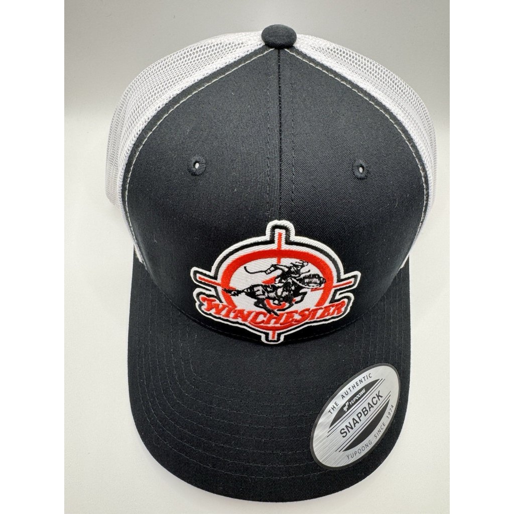 Winchester Patch On Yupoong Trucker Snapback Hat BlackWhite